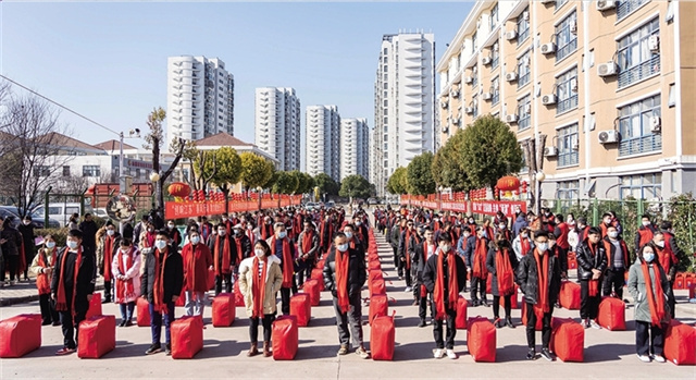 首批外來務工人員到達武進就業(yè)驛站。武進區(qū)人社局供圖